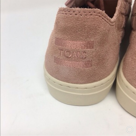 Toms Lenox Pink Bloom Suede Sneakers 10 New - Picture 5 of 6